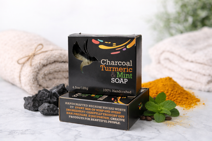 Charcoal, Turmeric & Mint Soap